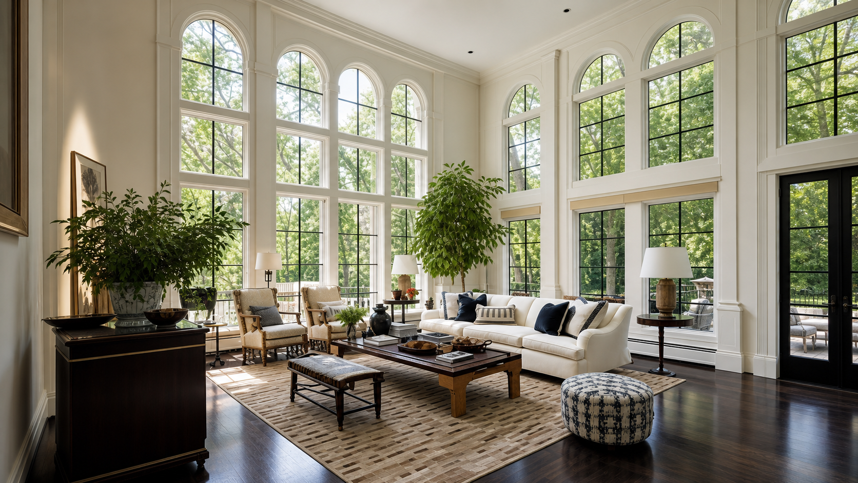 Bright finished residential great room